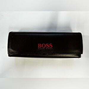 Vintage Hugo Boss brown leather eyeglass case